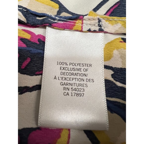 Banana Republic Petite Smocked Waist Floral Sleeveless Blouse Top Women's PS - Picture 5 of 10